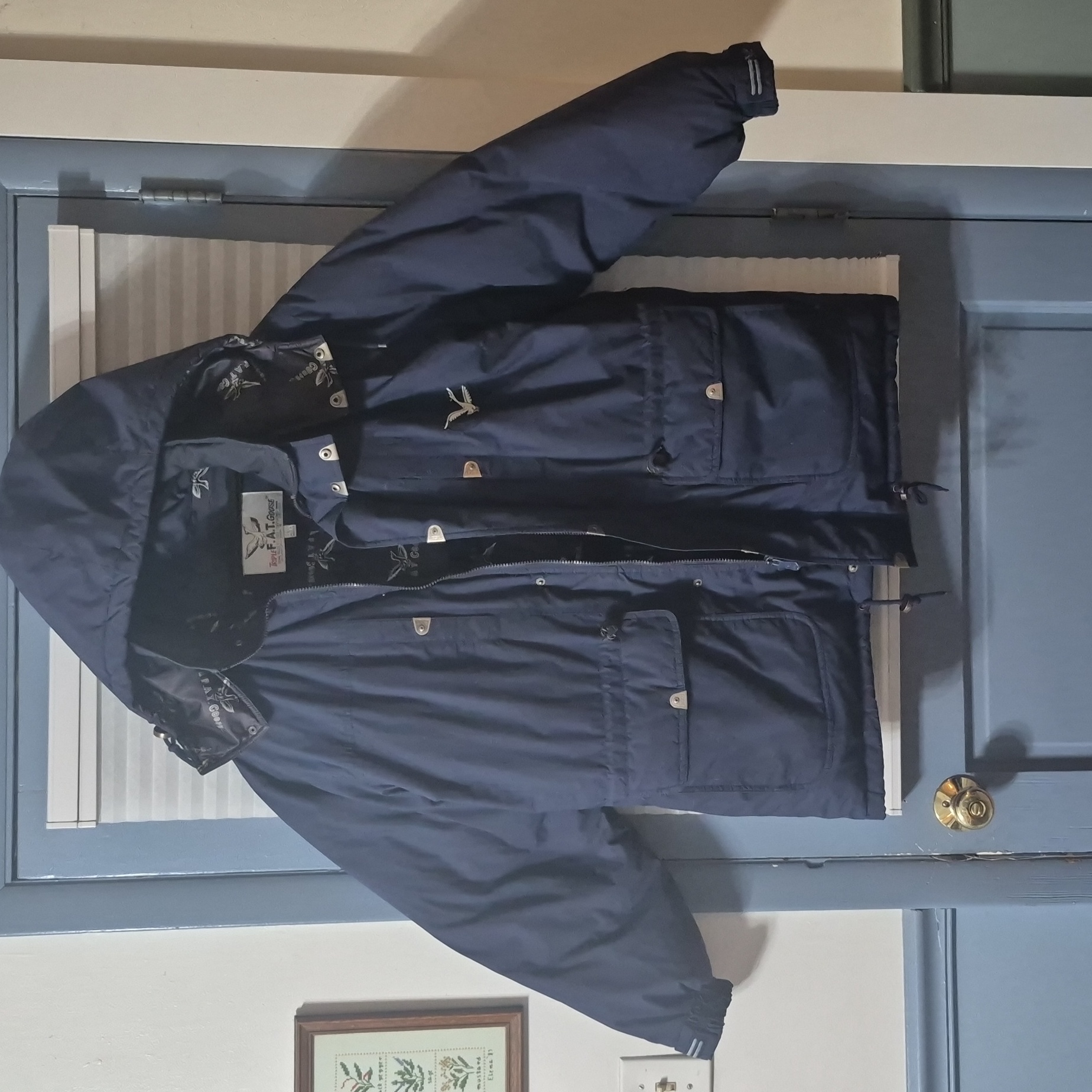 Triple FAT Goose Mens Blue Puffer Down Filled Jacket